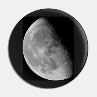 Waning gibbous Moon on black sky Pin