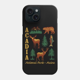 Acadia National Park NP Maine ME USA Vintage Souvenir Desig Phone Case