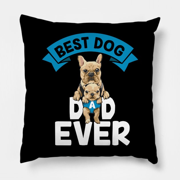 Best Dog Bulldog Dad Ever Pillow by LemoBoy