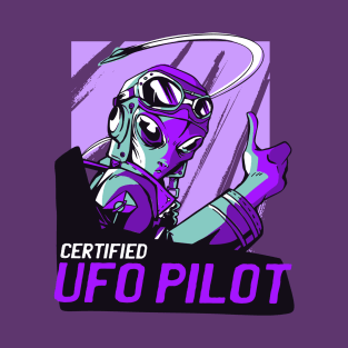 Certified UFO Pilot T-Shirt I Aliens UFO T-Shirt