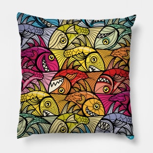 Escher Style fish Pillow