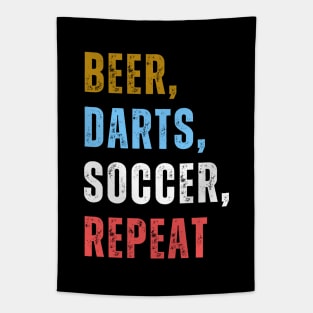 Beer Darts Soccer Repeat Tapestry