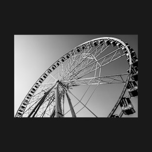 Black White Ferris Wheel T-Shirt