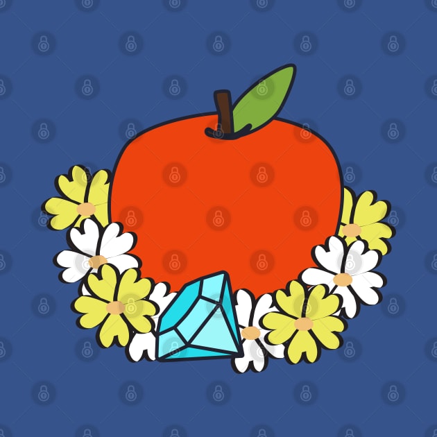 Fairy Tale Snow White Apple and Flowers Icon by MidnightSky07