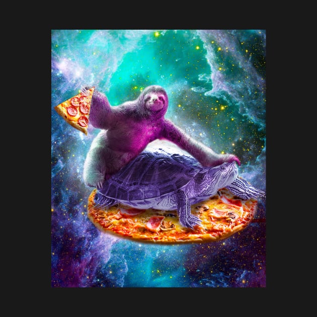 Trippy Space Sloth Turtle - Sloth Pizza by Random Galaxy