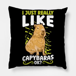 I Just Really Like Capybaras, OK? Pillow