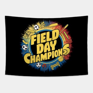 Field Day Champions: Groovy Sports Spectacle Tapestry