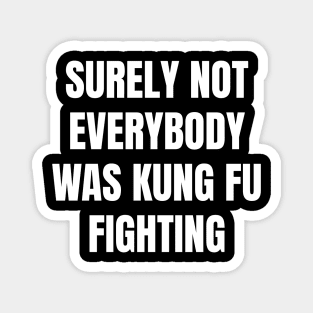 surely-not-everybody-was-kung-fu-fighting Magnet