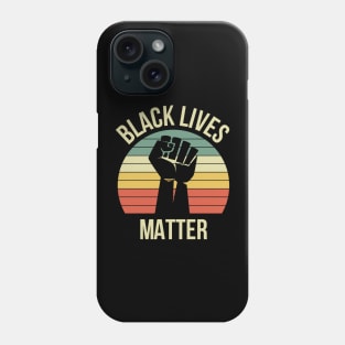 BLM Fist Retro Sunset Phone Case