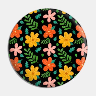 Colorful Floral pattern Pin