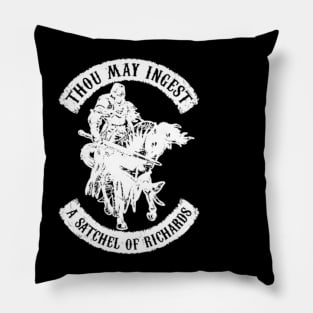 Thou May Ingest a Satchel of Richards Sticker Funny Sarcastic Pillow