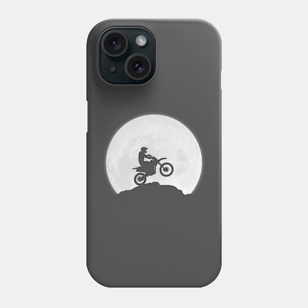 Motorcyclist and the Moon Phone Case by Crab