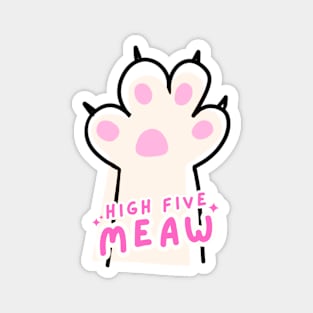 High five meaw Magnet