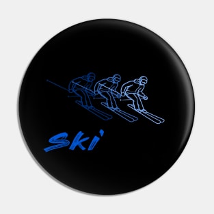 ski you later winter sports ski racing Design Gift Pin