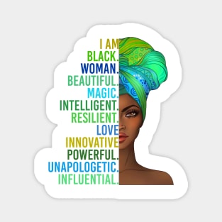 I Am Black Woman Black History Month 2019 Magnet