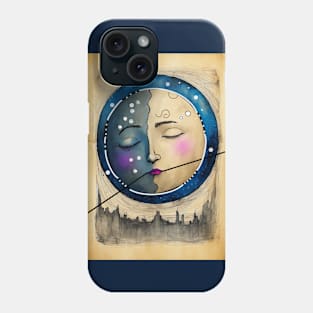 Sleeping Moon Over City Phone Case