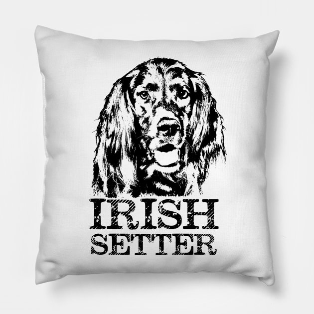 Irish Setter Dog Pillow by Nartissima