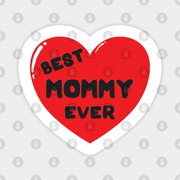 Best mommy ever heart doodle hand drawn design Magnet by The Creative Clownfish