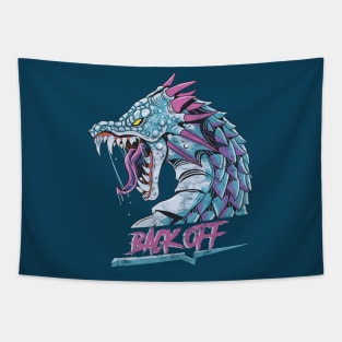 Distressed Back Off Dragon Tapestry