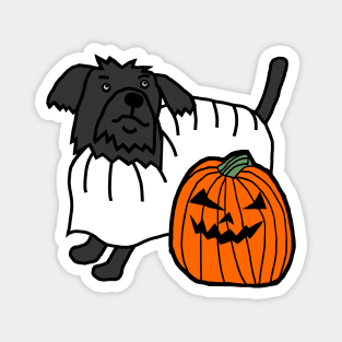 Cute Dog Pumpkin Ghost Costume Ready for Halloween Horror Magnet