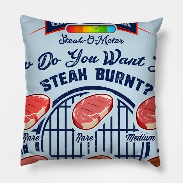 Steak-O-Meter Pillow by spicoli13