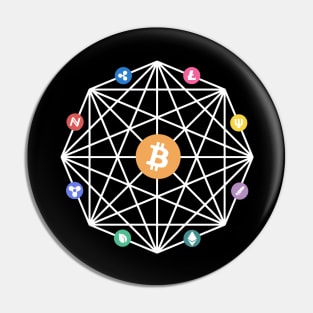 BitCoin Cryptocurrency Digital Mining Dogecoin Blockchain Pin