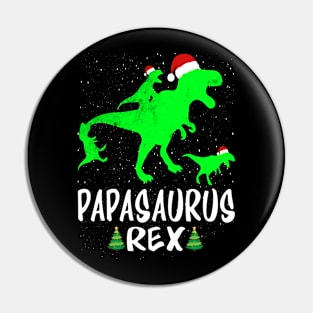 Papa T Rex Matching Family Christmas Dinosaur Shirt Pin