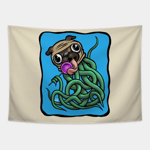 Pugtopus Tapestry by JIVe