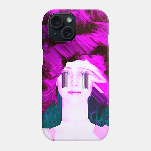 Glitch Girl Vaporwave Glitch Art Phone Case by GLITCH.HUB