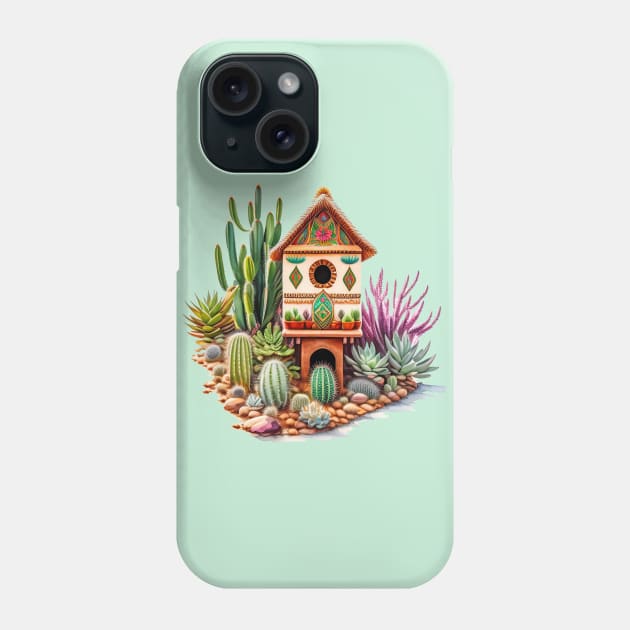 Watercolor New Mexico style Birdhouse Phone Case by tfortwo