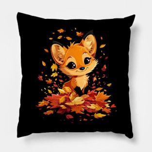 Saga Of Fox And Flowers Pillow