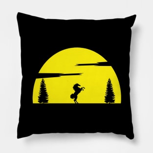 prancing horse silhouette Pillow
