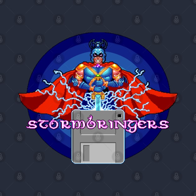 Retro Floppy disk Storbringers 8 bit splash page by Maxsomma