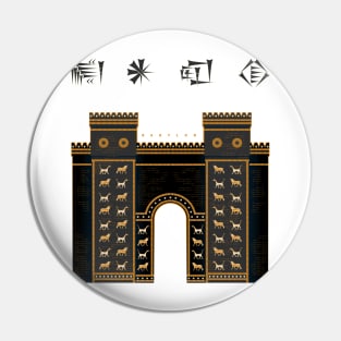 Babylon Ishtar Gate Black Night Pin