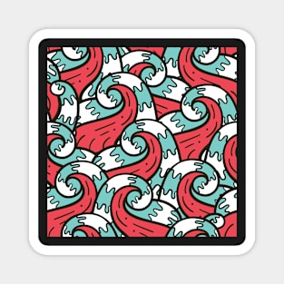 Funky Waves Pattern Magnet