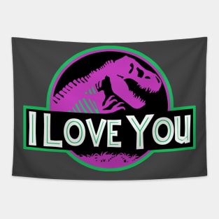 Barney - Jurassic Park Logo Parody - "I Love You, You Love Me" Tapestry