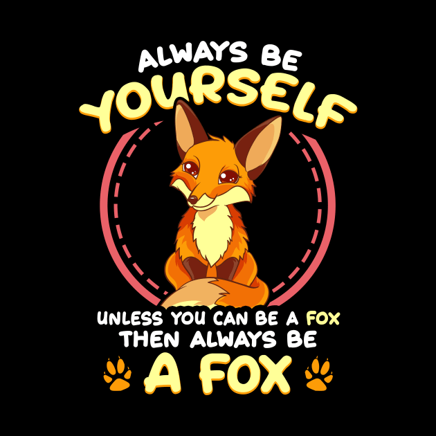 Be Yourself Unless You Can Be a Fox Then Be a Fox by theperfectpresents