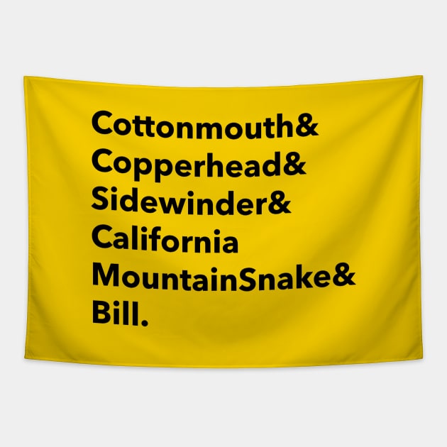 Kill Bill Snakes Tapestry by LiunaticFringe