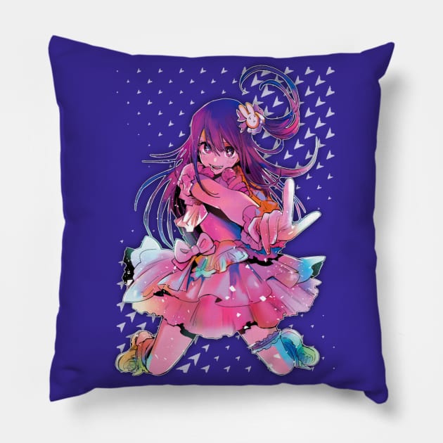 Ai Hoshino Oshi no Ko Pillow by jadehydra