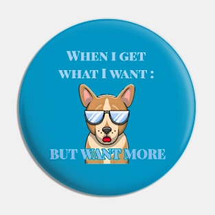 When I Get What I Want : But Want More Pin