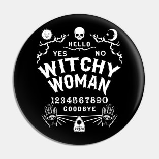 Witchy Woman Wiccan Ouija Board Pin