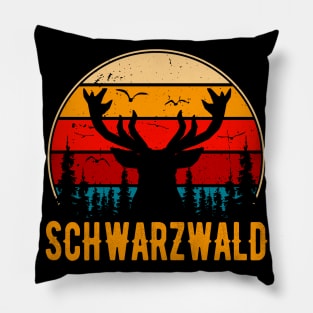 Schwarzwald Retro Hirsch Schwaben Schwarzwälder Pillow