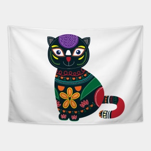 Ethnic cute cat Tapestry