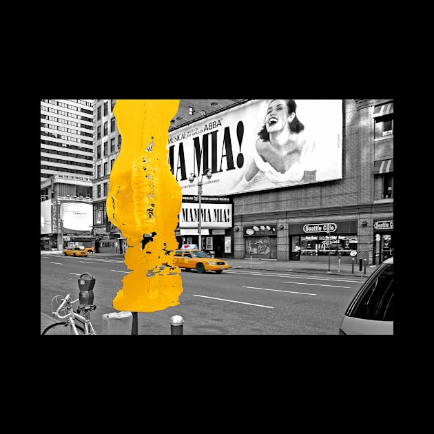 NYC Yellow Cabs Musical II - Brush Stroke by Art-Frankenberg