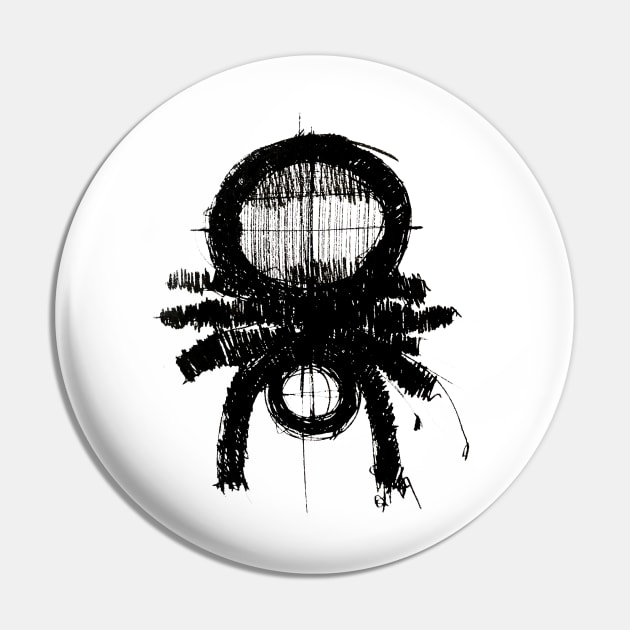 Black halloween spider Pin by Mzerart