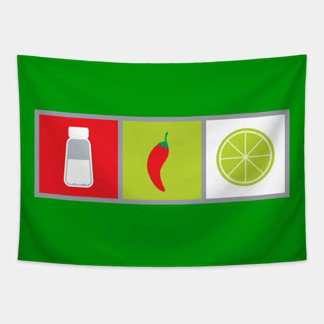 Sal, Chile, Limon Tapestry by verde