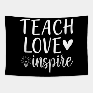 Teach love inspire saying Tapestry