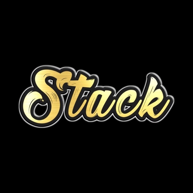 Shiny black and gold STACK word design ver.2 by Donperion