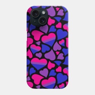 Bisexual Pride Hearts Pattern Phone Case