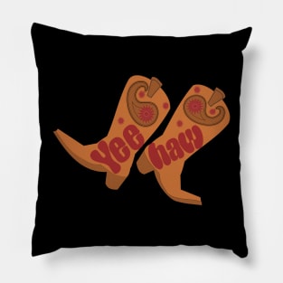 Yeehaw Line Dancing Cowboy Boots Pillow